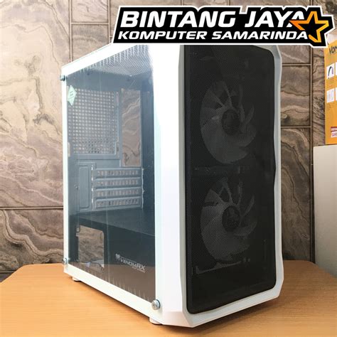 Jual VenomRX PRAVA Casing PC Gaming M ATX Tempered Glass 2 Fan RGB