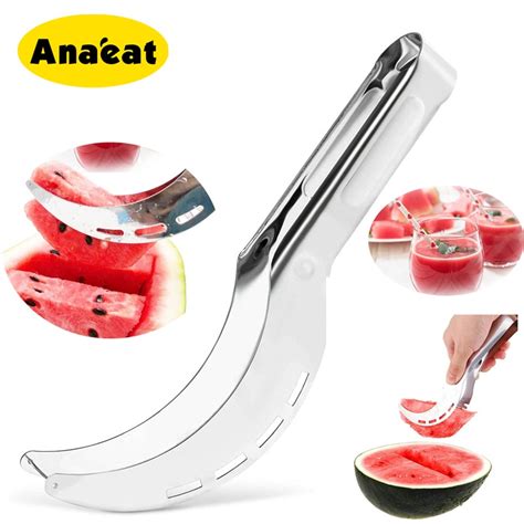 Stainless Steel Watermelon Slicer Cutter Knife Corer Fruit V 蝦皮購物