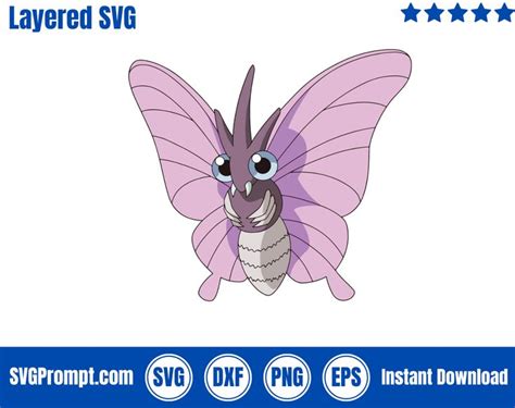 Pikachu Svg Bnew Pokemon Venomoth Svg Bundle Svg Png Dxf Clipart