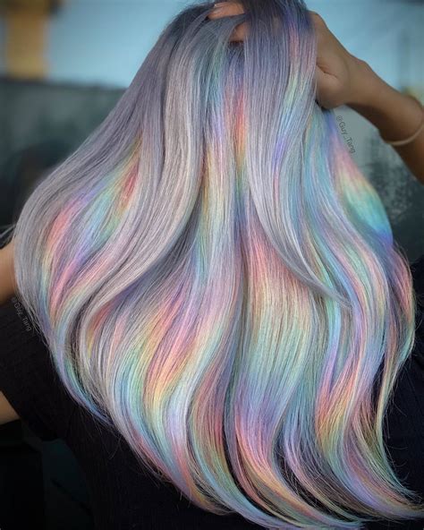 Rainbow Pastel Hair Color