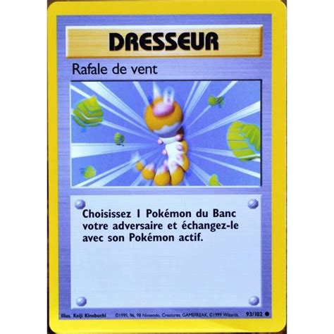 Carte Pokémon 93 102 Rafale de vent Set de base NEUF FR Cdiscount