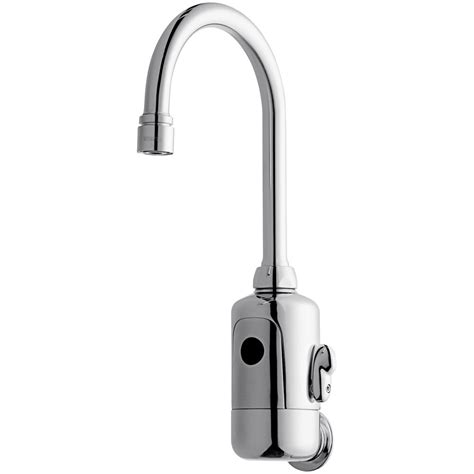 Chicago Faucets Ab T Hytronic Wall Mounted Single Hole Sink