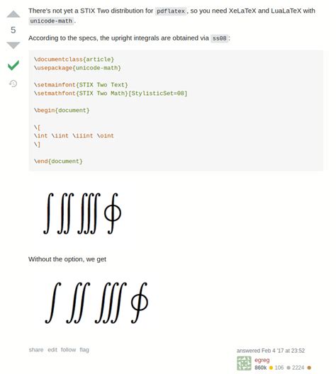 What is the LaTeX package for this integral sign ? : r/LaTeX