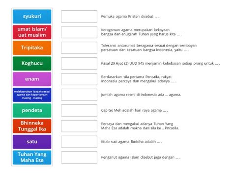 Latihan Ulangan Bab 3 Paket 1 Dan 2 Bagian B Match Up