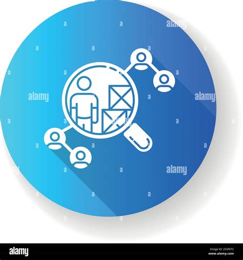 Vendor Selection Blue Flat Design Long Shadow Glyph Icon Production