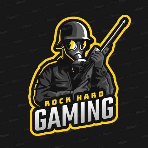 Placeit Gaming Logo Template Featuring A Masked Shooter Clipart