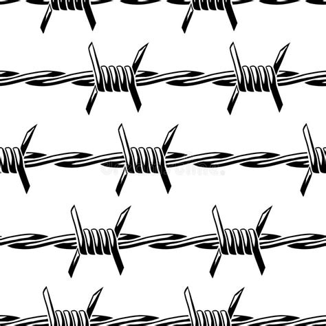 Barbed Wire Frame Sharp Barbwire Border Chain Stock Vector Illustration Of Protection Border