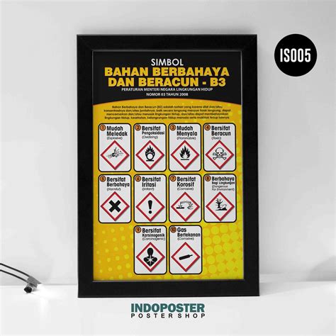 Jual Poster K3 Safety Simbol Bahan Beracun Berbahaya B3 A2 60x40cm