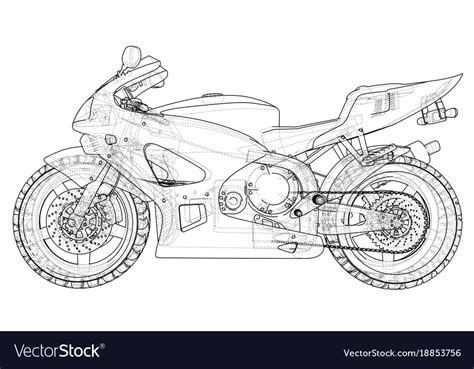 Motorcycle Outline Drawing at PaintingValley.com | Explore collection ...