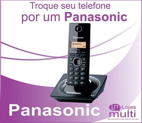 Lojas Multi Telefone Sem Fio Panasonic DECT 6 0 Identificador De