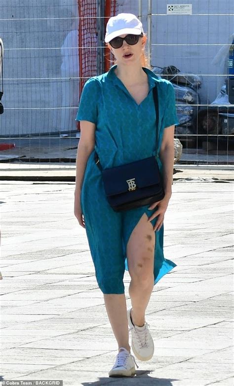 Jessica Chastain Is Effortlessly Chic In A Teal Sundress As She Enjoys