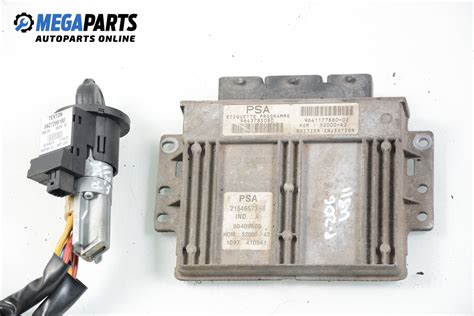 Ecu Incl Ignition Key And Immobilizer For Peugeot Hp