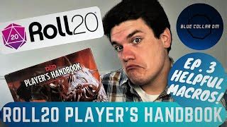 The Roll20 Player S Handbook Ep 3 Roll20 Macros A Roll20 Tutorial