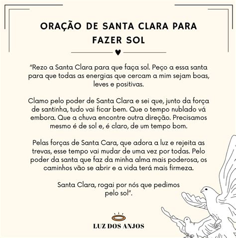 Oração Para Parar De Chover E Fazer Sol - Oracao De Santa Clara Para Fazer Sol - BRAINCP