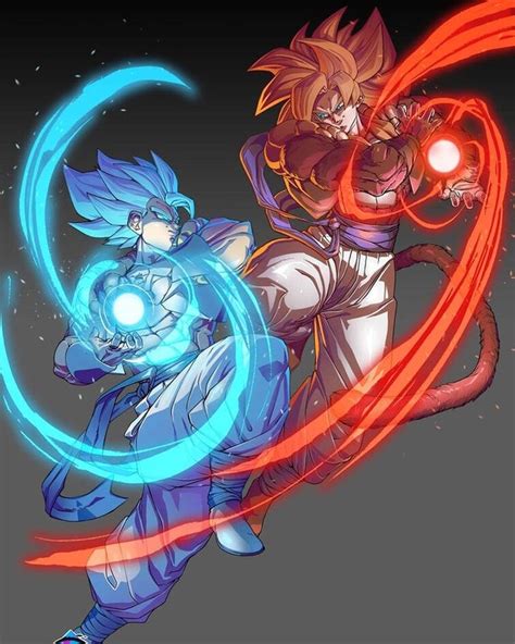 Some Fanart Of The Ssj4 Gogeta Vs Ssb Gogeta Dramatic Finish I Found On