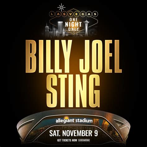 Billy Joel Sting At Allegiant Stadium Las Vegas Nv November