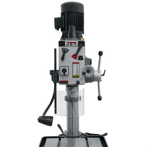 Jet Floor Drill Press Geared Head Fixed 60 Rpm 3000 Rpm 230v Ac Three Phase 20 In Swing