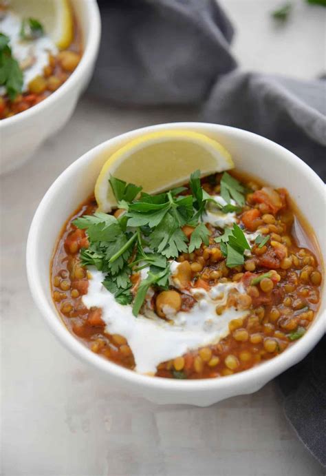 Moroccan Lentil And Chickpea Soup Delish Knowledge