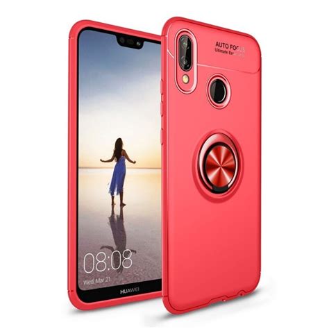 Huawei P20 Lite Slim Ring cover ANE LX1 rød Elgiganten