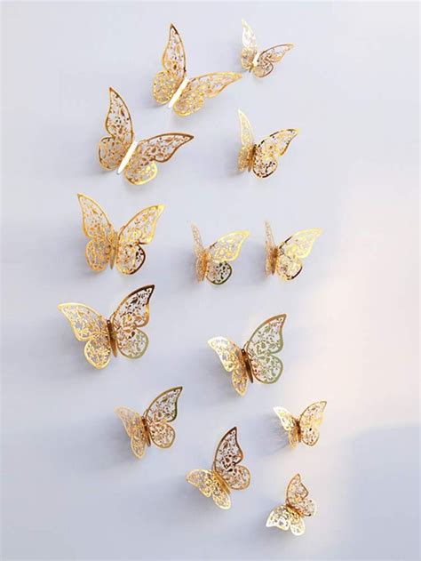 Pcs Diy Butterfly Wall Sticker Shein Usa In Butterfly Wall