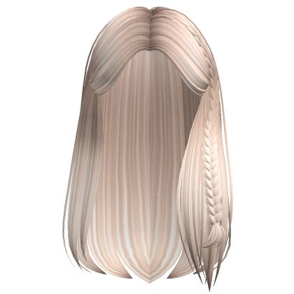 Long Preppy Middle Part W Side Braid Platinum Roblox