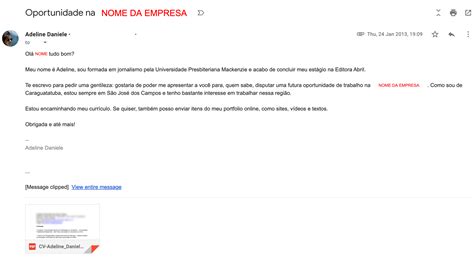 O Que Colocar No Corpo Do Email Para Enviar Curr Culo Librain