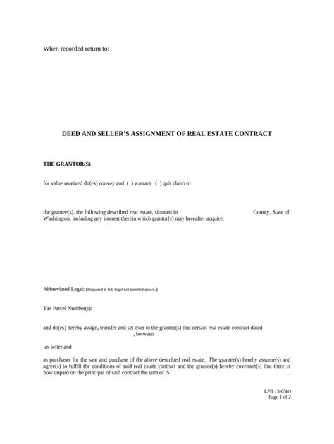 Legal S Assignment Of A Real Estate Contract Doc Template Pdffiller