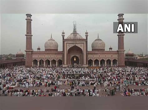 Eid Ul Adha Devotees Offer Namaz At Jama Masjid In New Delhi