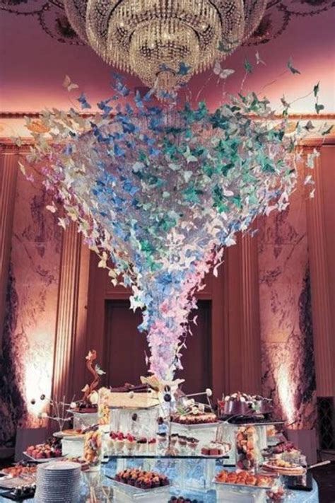 Tema mariposas para XV años Wedding decorations Offbeat wedding