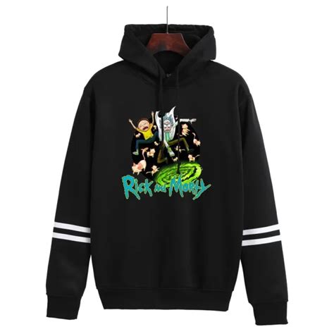 แฟชั่นถนนข้ามพรมแดน Rick and Morty แถบคู่ขนานแขนยาว Rick and Morty ฤดู ...