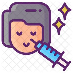 Botox Icon - Download in Colored Outline Style