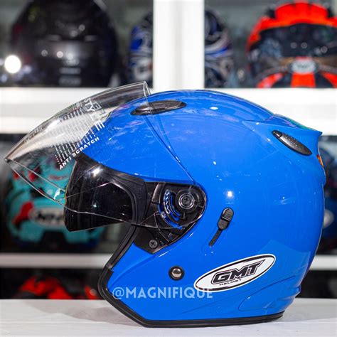 Jual Helm Half Face Gmt Original Double Visor Helem Motor Sni Murah