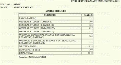 Arpit Chauhan Upsc Topper Notes Strategy Marksheet Ias Bio