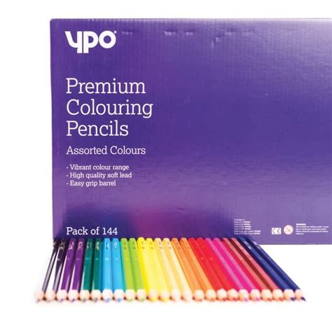 Ypo Premium Colouring Pencils 12 X 12 Assorted Colours Pack Of 144