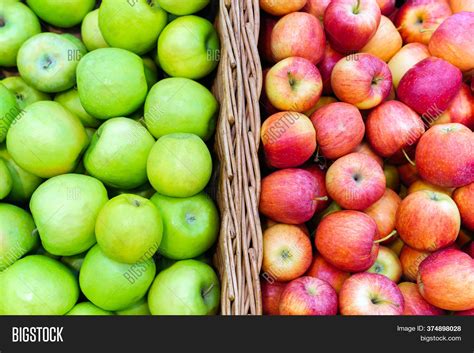 Red Green Ripe Apples Image And Photo Free Trial Bigstock