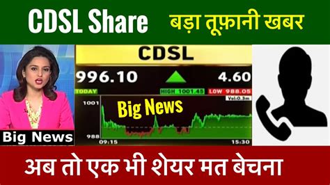 CDSL Share Latest News Today CDSL Share News Target CDSL Share News