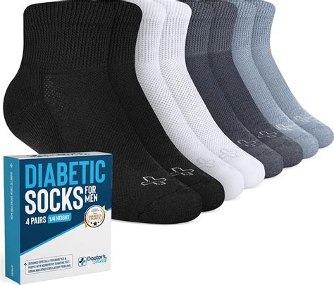 Doctors Select Mens Diabetic Socks 4pairs Diabetic Neuropathy Socks For Men Diabetes Socks