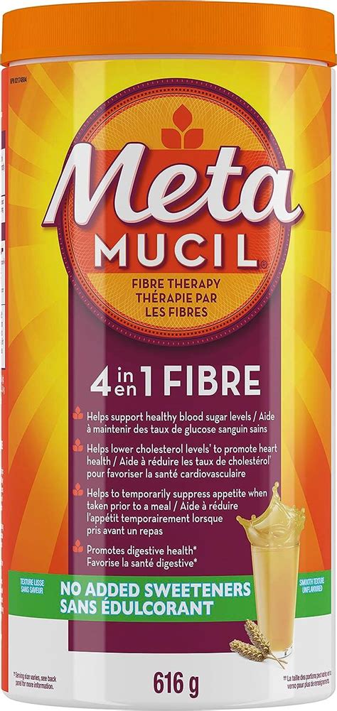 Metamucil Smooth Texture Fiber 660g Unflavored And Sugar Free