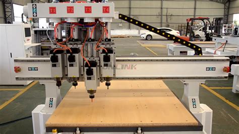 1300x2500x200mm Wooden Door Making Machine Atc 4 Heads Cnc Wood Router