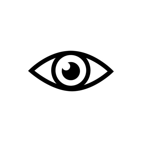 icono de ojo vectorial en ilustración de color blanco y negro 7743028