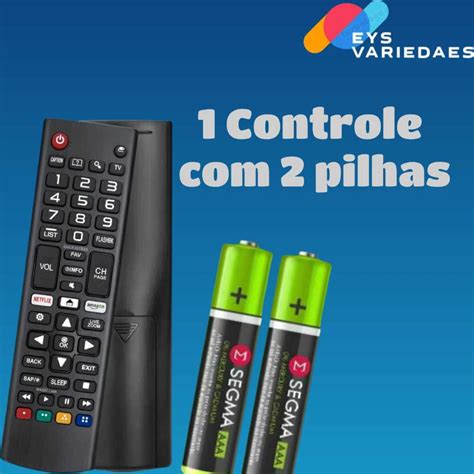 LG controle tv lg smart compatível todas as polegadas Pilhas