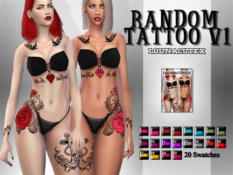 Sims Cc S The Best Tattoos By Lounacutex