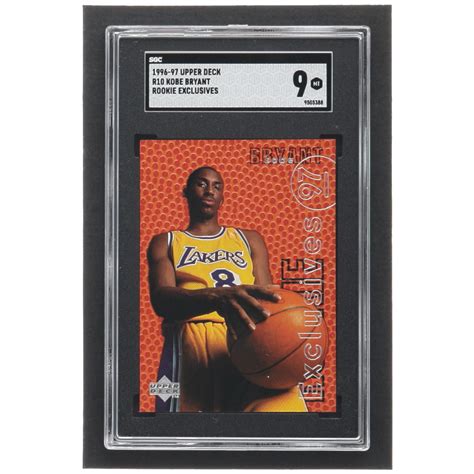 Kobe Bryant Upper Deck Rookie Exclusives R Rc Sgc