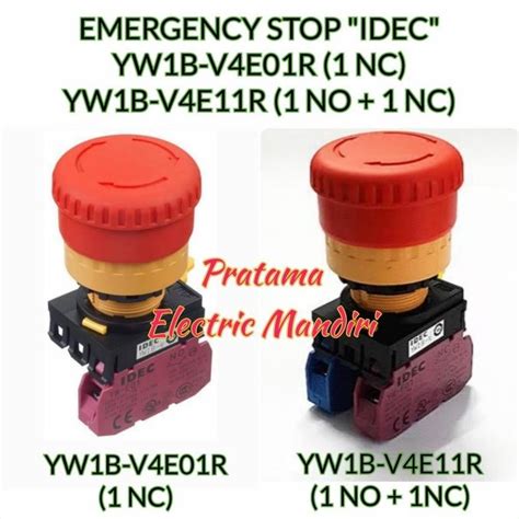 Jual Idec Emergency Stop Push Button Yw1b V4e01r Merah Premium Shopee