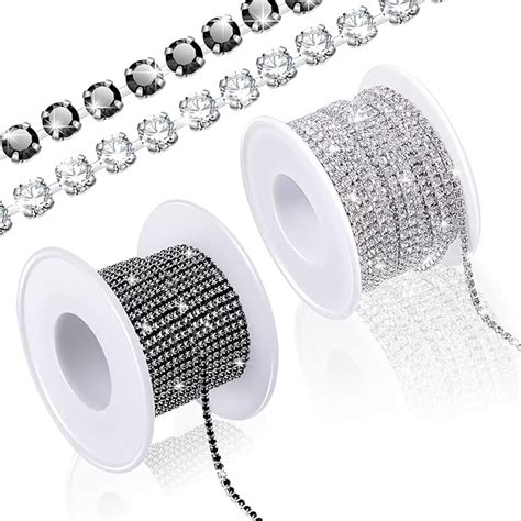 Amazon Hicarer Rolls Yards Mm Crystal Rhinestone Close Chain