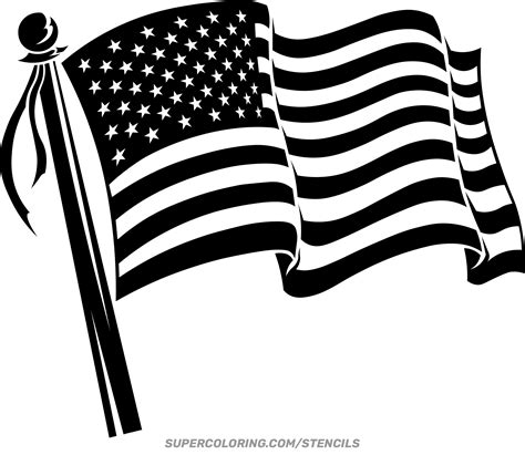 Stencil Of Us Flag Free Printable Papercraft Templates