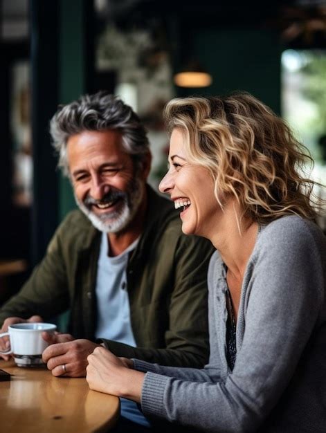Premium Photo Laughing Smiling Mature Caucasian Man Husband Talking