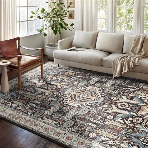 Amazon Washable Living Room Area Rug X Large Persian Boho