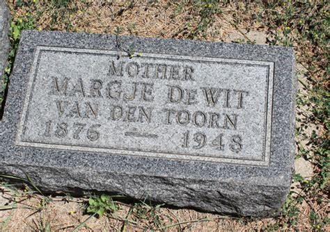 Margje VanDenToorn DeWit 1876 1948 Homenaje De Find A Grave