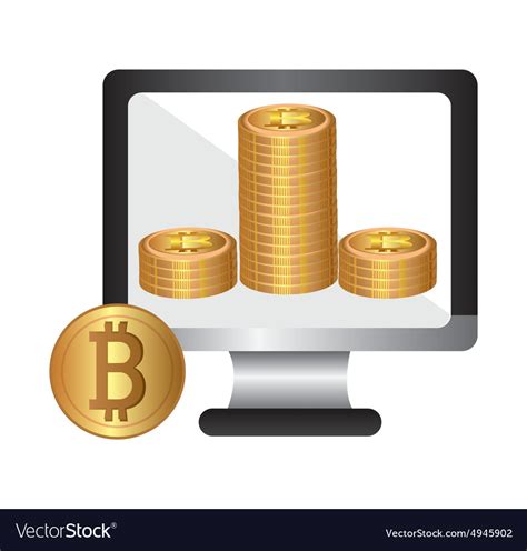 Bitcoins Design Royalty Free Vector Image Vectorstock